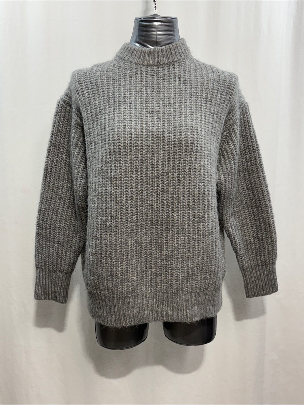 Zara Heather Gray Chunky Turtleneck Mock Sweater 277 comfort every day trendy